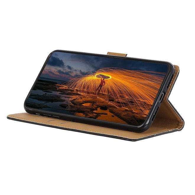 Xiaomi Redmi Note 8 Pro Handy Hülle - Classic II Leder Bookcover Series - schwarz