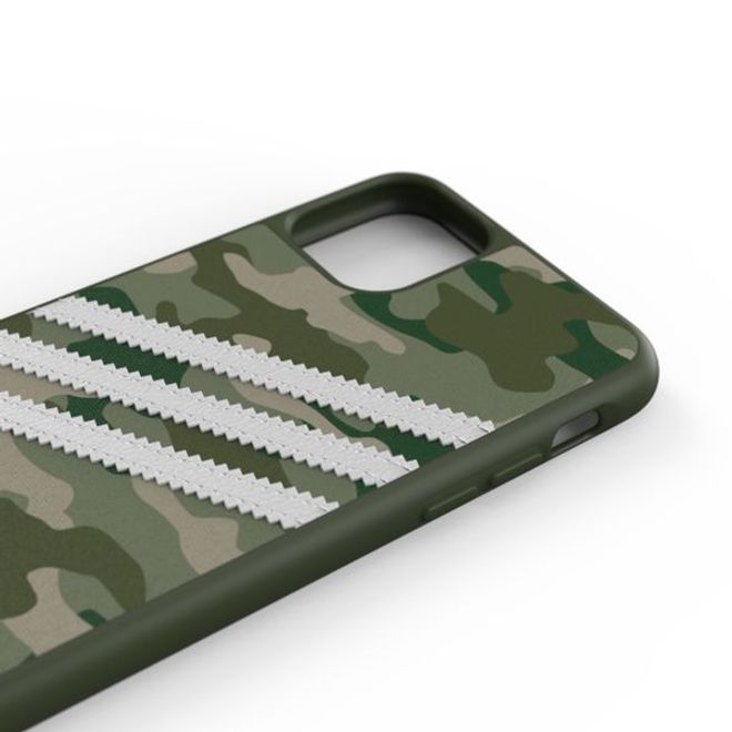 Adidas - iPhone 11 Pro Max Hülle - Camo Woman Backcover mit Logo und Streifen - grün/weiss