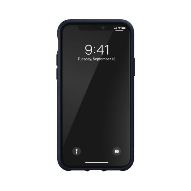 Adidas - iPhone 11 Pro Hülle - Ultrasuede Backcover mit Logo und Streifen - blau