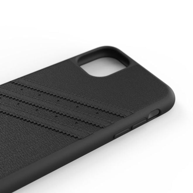 Adidas - iPhone 11 Hülle - PU Premium Backcover mit Logo und Streifen - schwarz