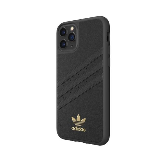 Adidas - iPhone 11 Pro Hülle - PU Premium Backcover mit Logo und Streifen - schwarz