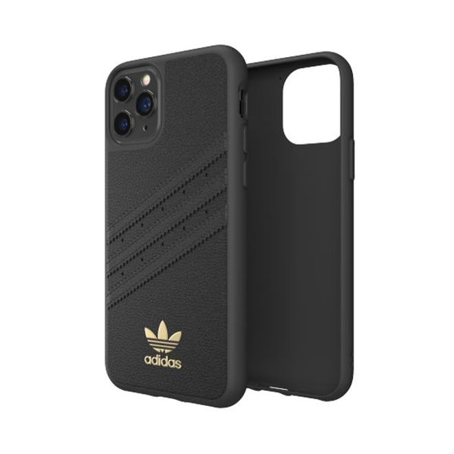 Adidas - iPhone 11 Pro Hülle - PU Premium Backcover mit Logo und Streifen - schwarz