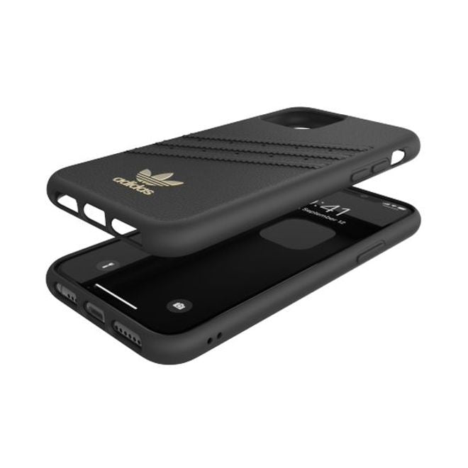 Adidas - iPhone 11 Pro Hülle - PU Premium Backcover mit Logo und Streifen - schwarz