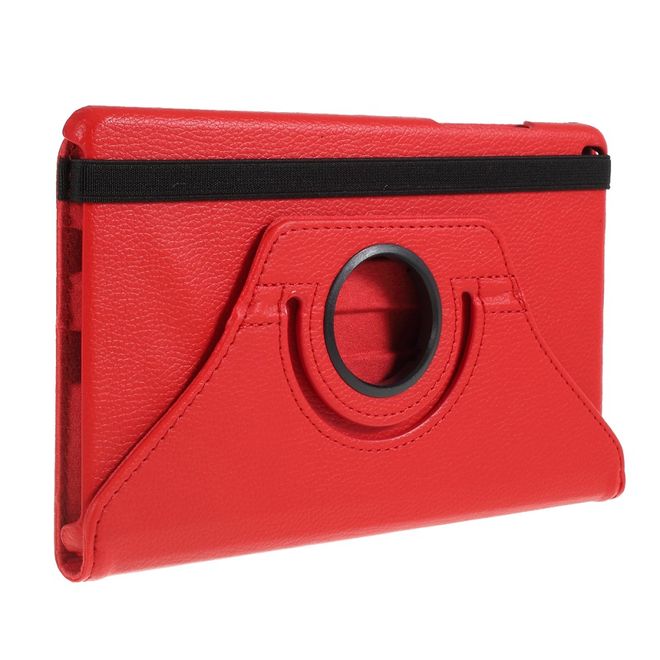 Samsung Galaxy Tab A 8.0 (2019) Hülle - 360° rotierbares Case aus Leder - rot