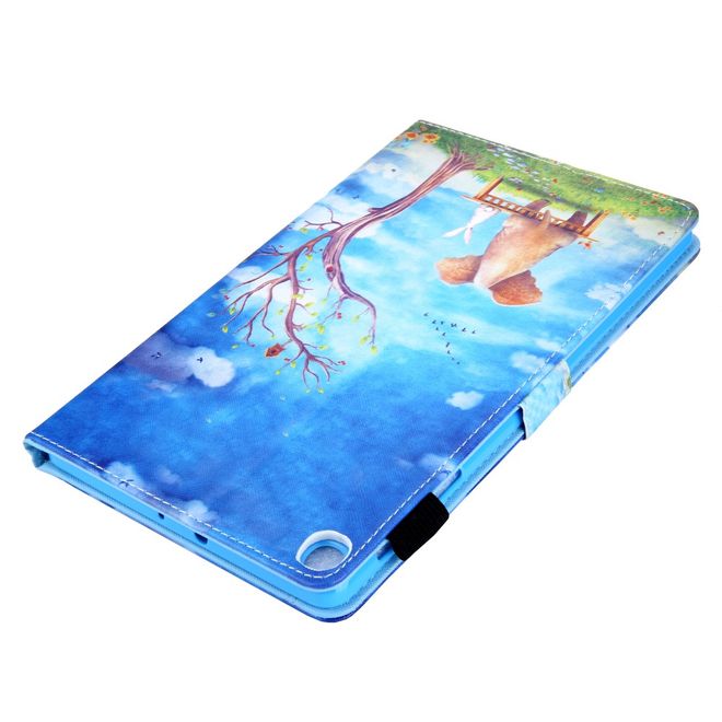 Samsung Galaxy Tab A 8.0 (2019) Tablethülle - Case aus Leder - mit Standfunktion - Baum und Tiere