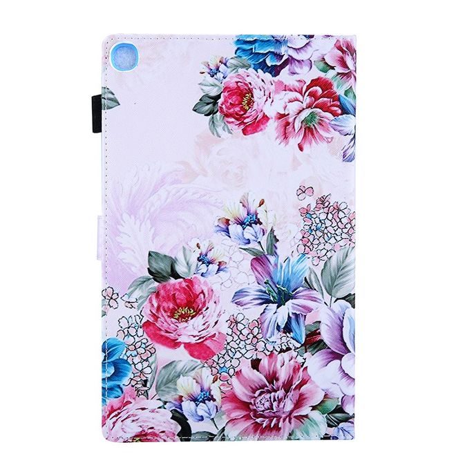 Samsung Galaxy Tab A 8.0 (2019) Tablethülle - Case aus Leder - mit Standfunktion - Blumen