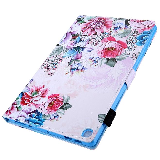Samsung Galaxy Tab A 8.0 (2019) Tablethülle - Case aus Leder - mit Standfunktion - Blumen