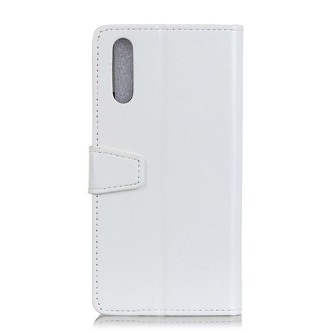 Xiaomi Mi 9 Lite Handyhülle - Crazy Horse Leder Bookcover Series - weiss