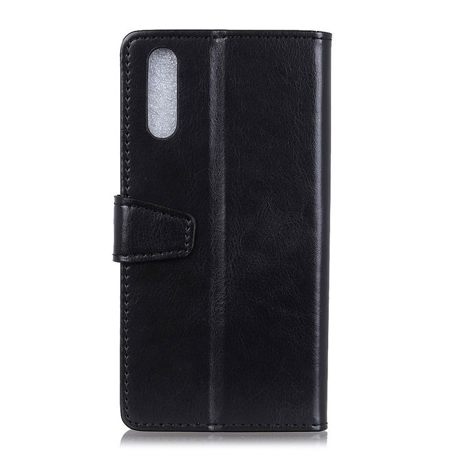 Xiaomi Mi 9 Lite Handyhülle - Crazy Horse Leder Bookcover Series - schwarz