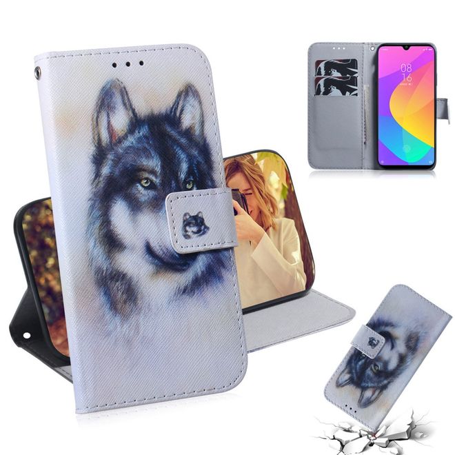 Xiaomi Mi 9 Lite Handy Hülle - Leder Bookcover Image Series - Wolf