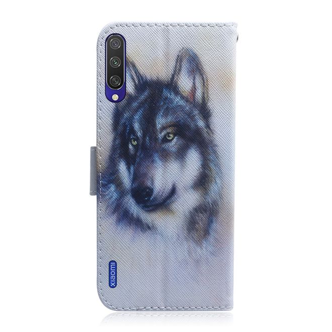 Xiaomi Mi 9 Lite Handy Hülle - Leder Bookcover Image Series - Wolf