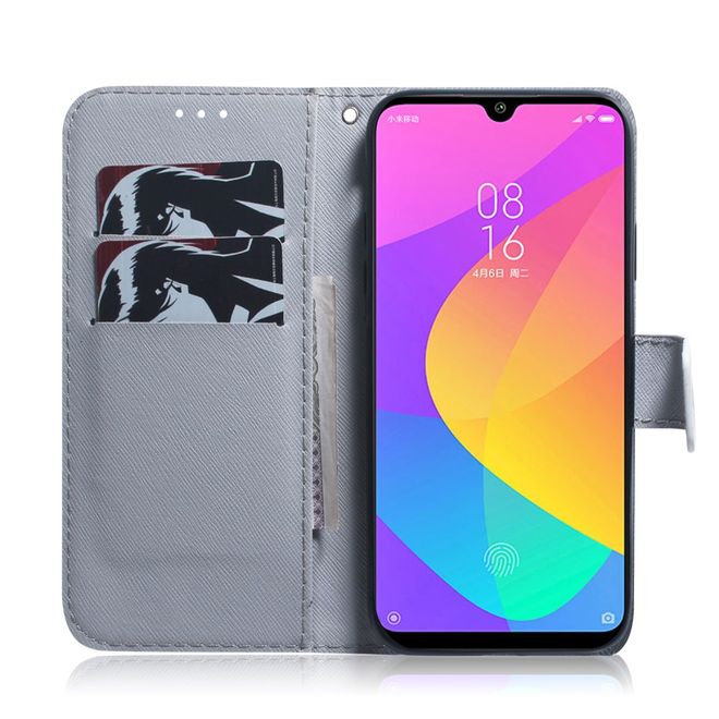 Xiaomi Mi 9 Lite Handy Hülle - Leder Bookcover Image Series - Wolf
