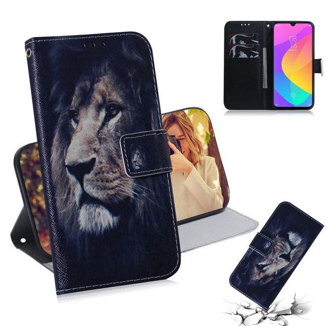 Xiaomi Mi 9 Lite Handy Hülle - Leder Bookcover Image Series - Löwe