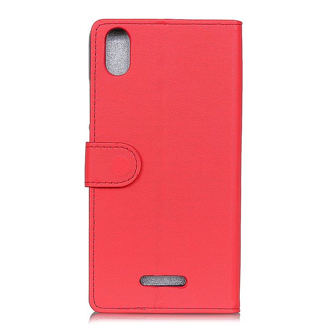 Wiko Y60 Handy Hülle - Classic III Leder Bookcover Series - rot