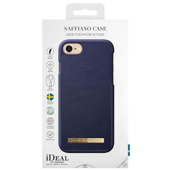 iDeal of Sweden - iPhone SE (2022) / SE (2020) / 8 / 7 / 6S / 6 Hülle - Fashion Case Saffiano - navy