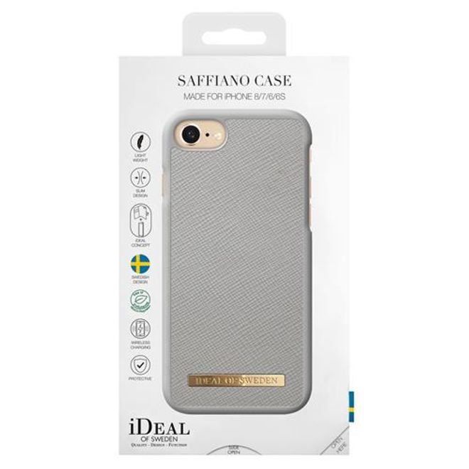 iDeal of Sweden - iPhone SE (2022) / SE (2020) / 8 / 7 / 6S / 6 Hülle - Fashion Case Saffiano - hellgrau