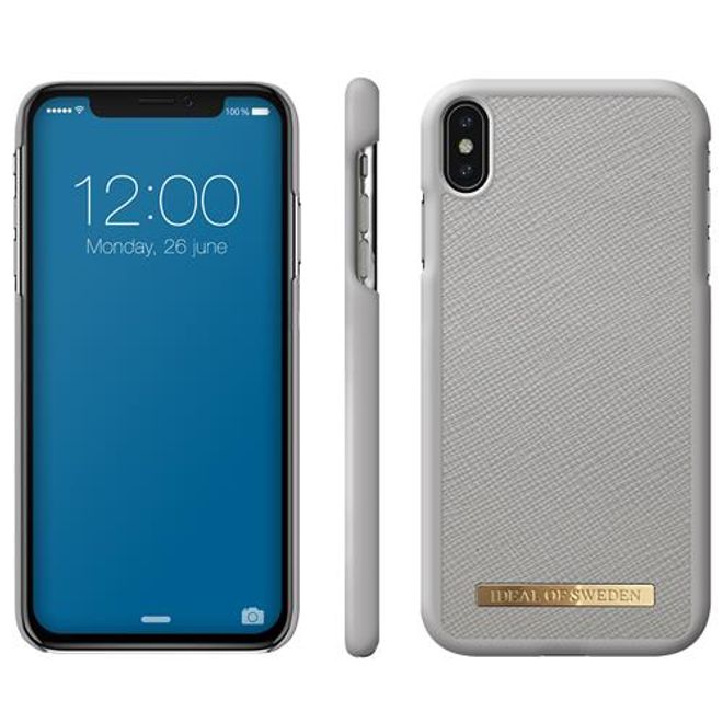 iDeal of Sweden - iPhone XS Max case - Fashion Case Saffiano - light gray