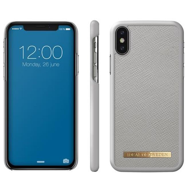 iDeal of Sweden - iPhone XS / X case - Fashion Case Saffiano - light gray