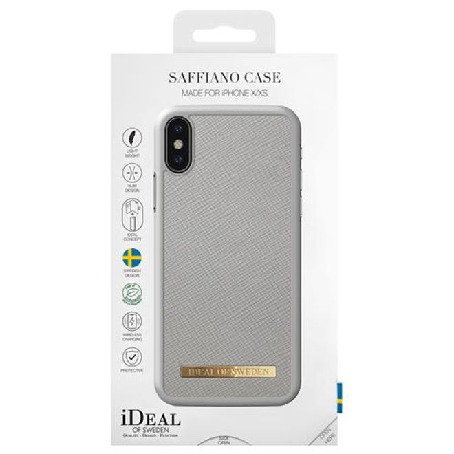 iDeal of Sweden - iPhone XS / X case - Fashion Case Saffiano - light gray