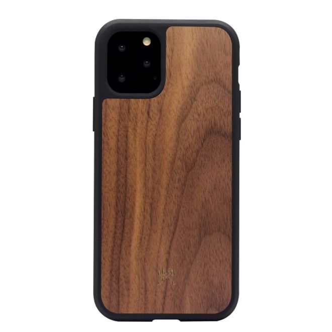 WOODCESSORIES - iPhone 11 Pro Hülle - Echtholz EcoBump - Walnuss/Schwarz