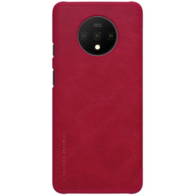 Nillkin - OnePlus 7T Hülle - Leder Book Case - Qin Series - rot