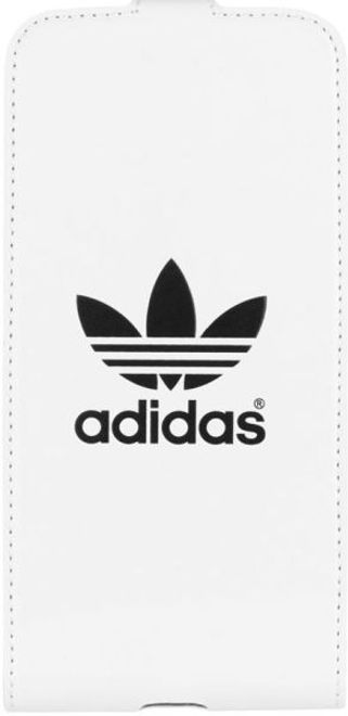 Adidas - Samsung Galaxy S5 Hülle - Leder Flipcover - weiss/schwarz