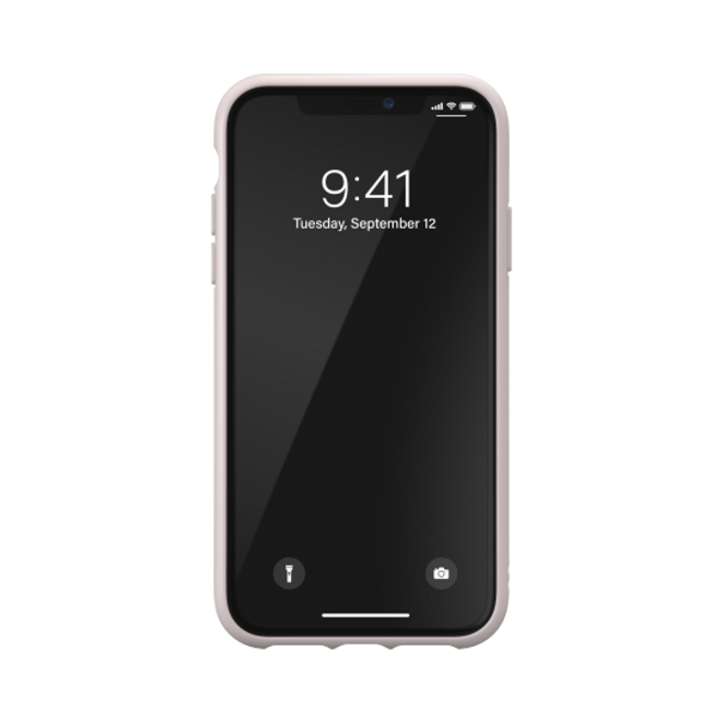 Adidas - iPhone 11 Hülle - PU Woman Backcover mit Logo und Streifen - pink/silver