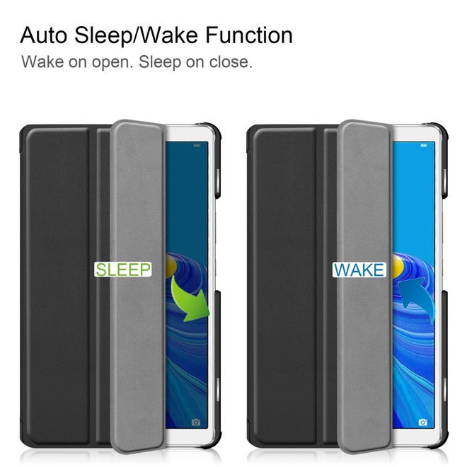 Huawei MediaPad M6 8.4 Hülle - Dreifach faltbares Leder Case - schwarz