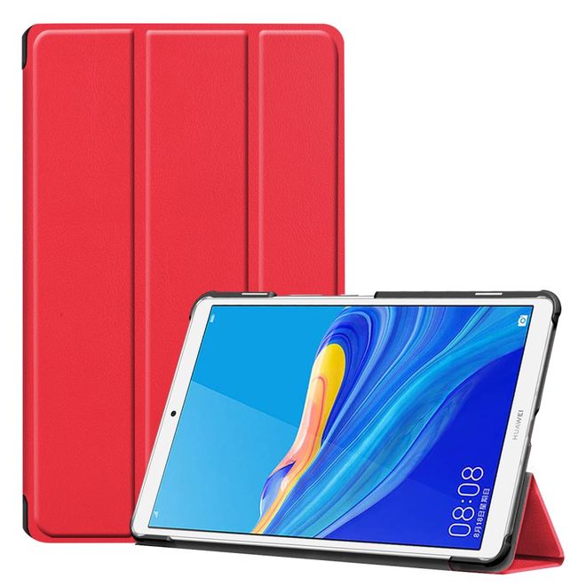Huawei MediaPad M6 8.4 Hülle - Dreifach faltbares Leder Case - rot