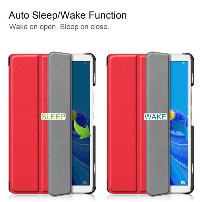 Huawei MediaPad M6 8.4 Hülle - Dreifach faltbares Leder Case - rot