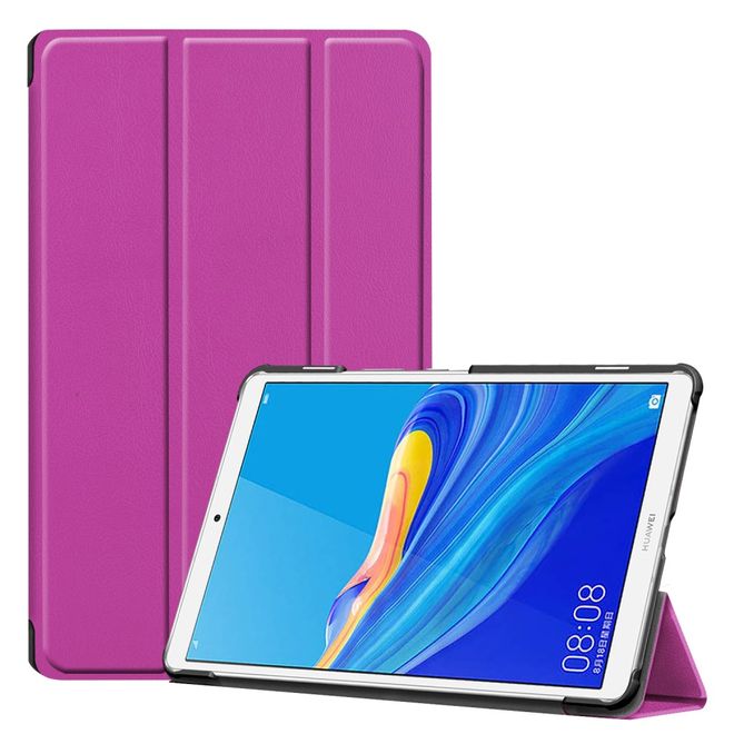 Huawei MediaPad M6 8.4 Hülle - Dreifach faltbares Leder Case - purpur
