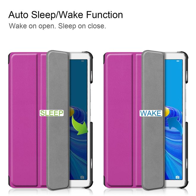 Huawei MediaPad M6 8.4 Hülle - Dreifach faltbares Leder Case - purpur