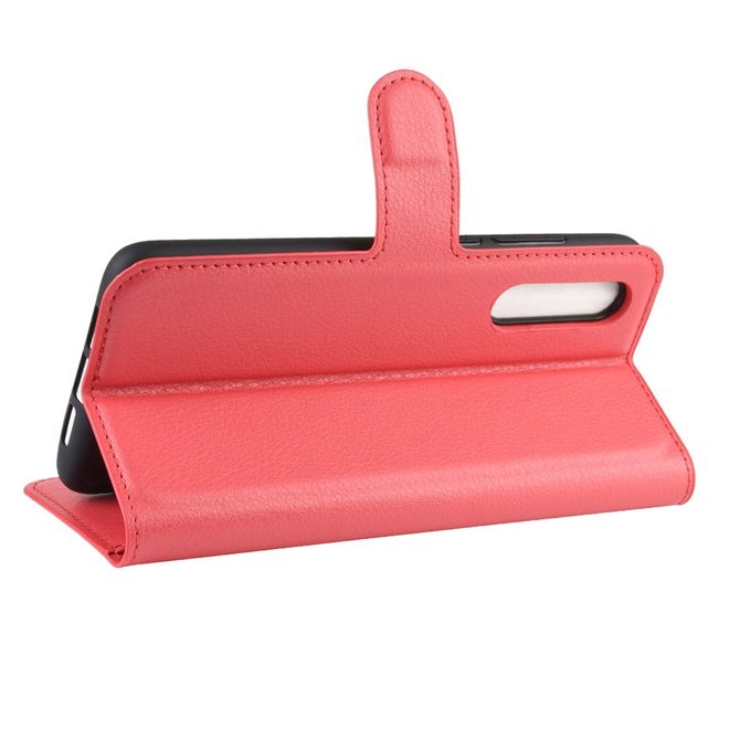Xiaomi Mi 9 Pro / Mi 9 Pro 5G Handy Hülle - Litchi Leder Bookcover Series - rot