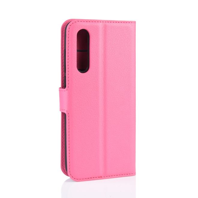 Xiaomi Mi 9 Pro / Mi 9 Pro 5G Handy Hülle - Litchi Leder Bookcover Series - pink