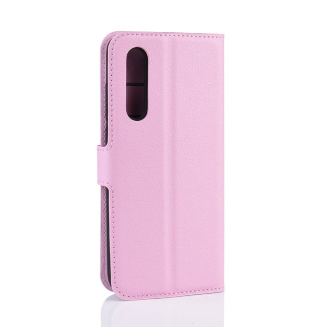 Xiaomi Mi 9 Pro / Mi 9 Pro 5G Handy Hülle - Litchi Leder Bookcover Series - rosa