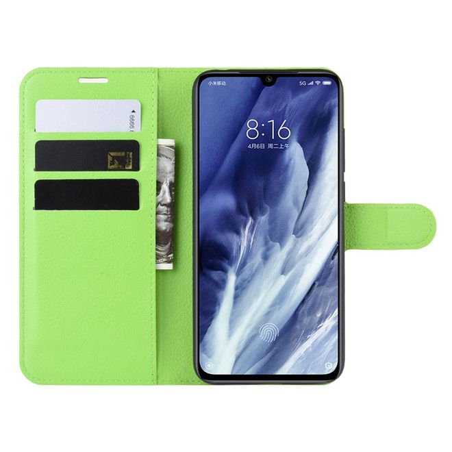 Xiaomi Mi 9 Pro / Mi 9 Pro 5G Handy Hülle - Litchi Leder Bookcover Series - grün