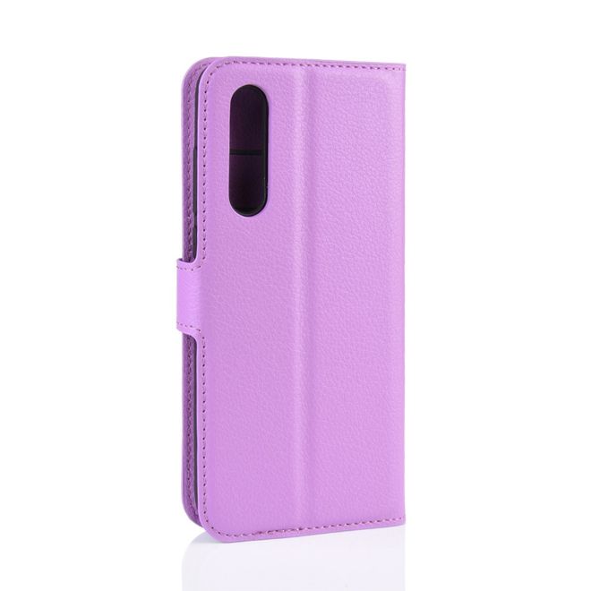 Xiaomi Mi 9 Pro / Mi 9 Pro 5G Handy Hülle - Litchi Leder Bookcover Series - purpur