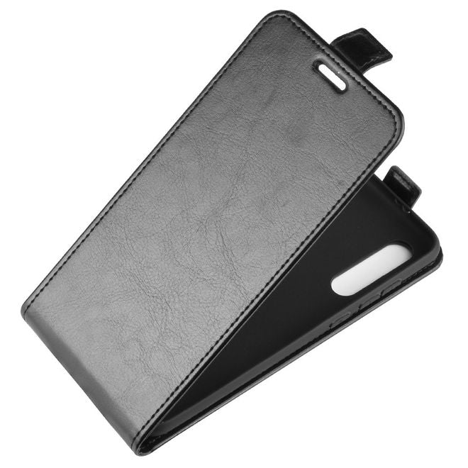 Xiaomi Mi 9 Pro / Mi 9 Pro 5G Handyhülle - Crazy Horse Leder Flipcase - vertikal - schwarz