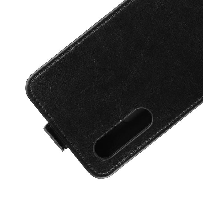 Xiaomi Mi 9 Pro / Mi 9 Pro 5G Handyhülle - Crazy Horse Leder Flipcase - vertikal - schwarz