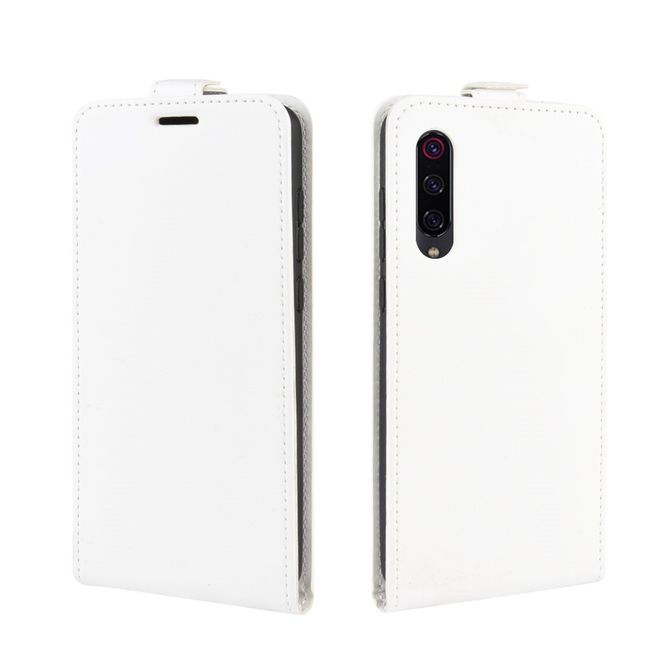 Xiaomi Mi 9 Pro / Mi 9 Pro 5G Handyhülle - Crazy Horse Leder Flipcase - vertikal - weiss