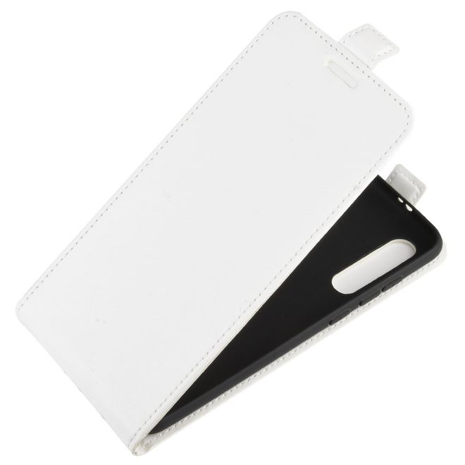 Xiaomi Mi 9 Pro / Mi 9 Pro 5G Handyhülle - Crazy Horse Leder Flipcase - vertikal - weiss