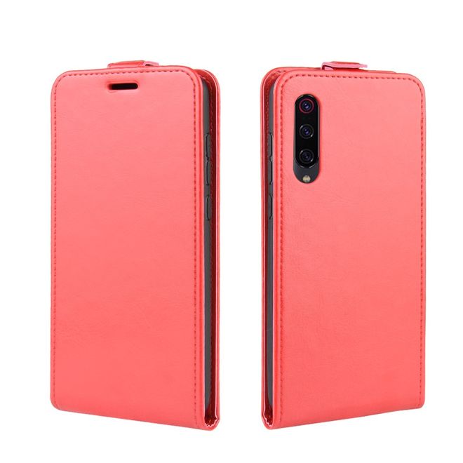 Xiaomi Mi 9 Pro / Mi 9 Pro 5G Handyhülle - Crazy Horse Leder Flipcase - vertikal - rot
