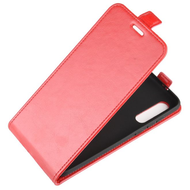 Xiaomi Mi 9 Pro / Mi 9 Pro 5G Handyhülle - Crazy Horse Leder Flipcase - vertikal - rot