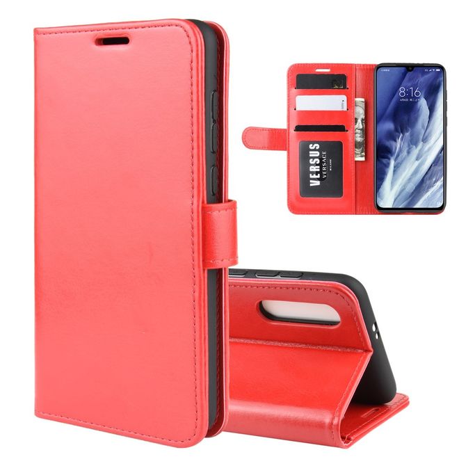 Xiaomi Mi 9 Pro / Mi 9 Pro 5G Handyhülle - Crazy Horse Leder Bookcover Series - rot