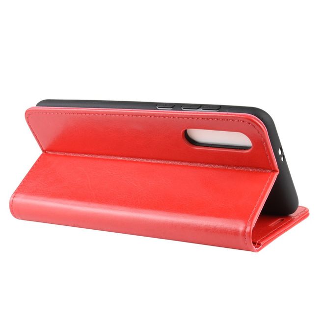Xiaomi Mi 9 Pro / Mi 9 Pro 5G Handyhülle - Crazy Horse Leder Bookcover Series - rot