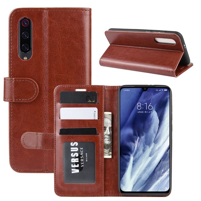 Xiaomi Mi 9 Pro / Mi 9 Pro 5G Handyhülle - Crazy Horse Leder Bookcover Series - braun