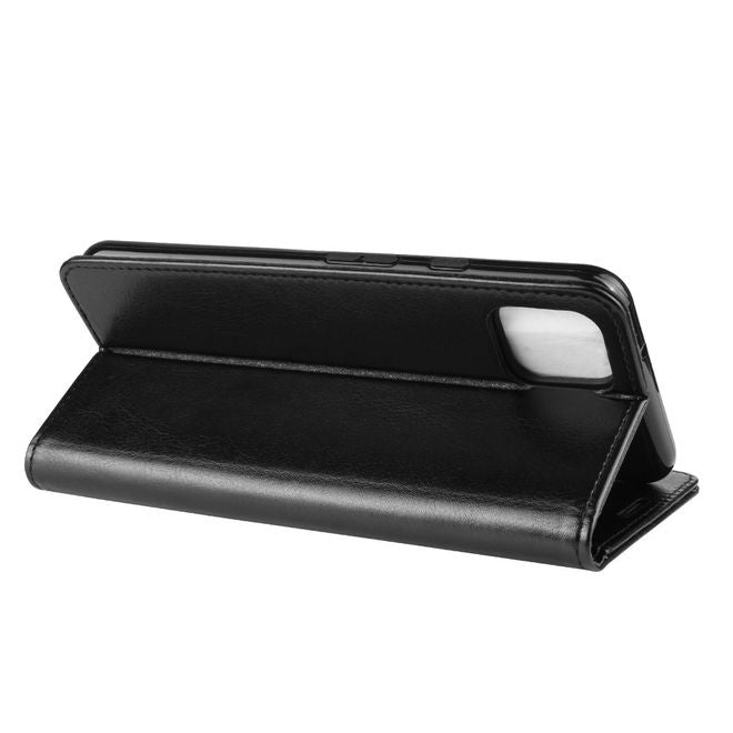 Google Pixel 4 XL Handyhülle - Crazy Horse Leder Bookcover Series - schwarz