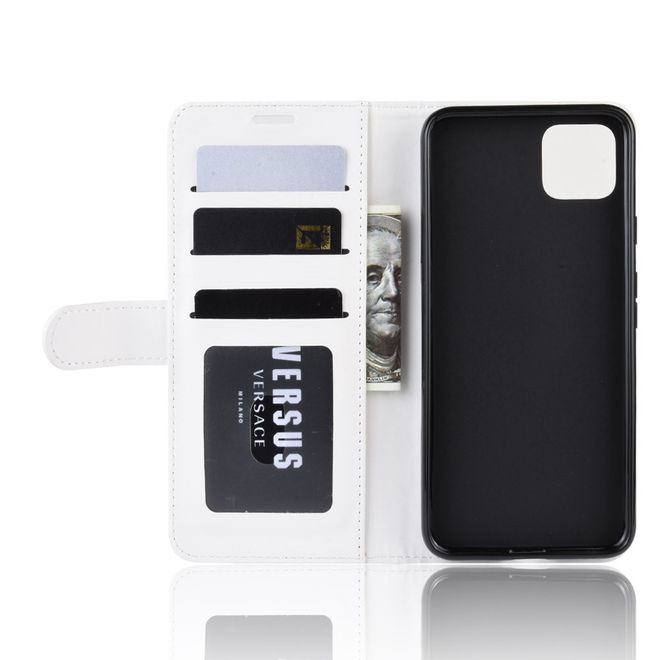 Google Pixel 4 XL Handyhülle - Crazy Horse Leder Bookcover Series - weiss