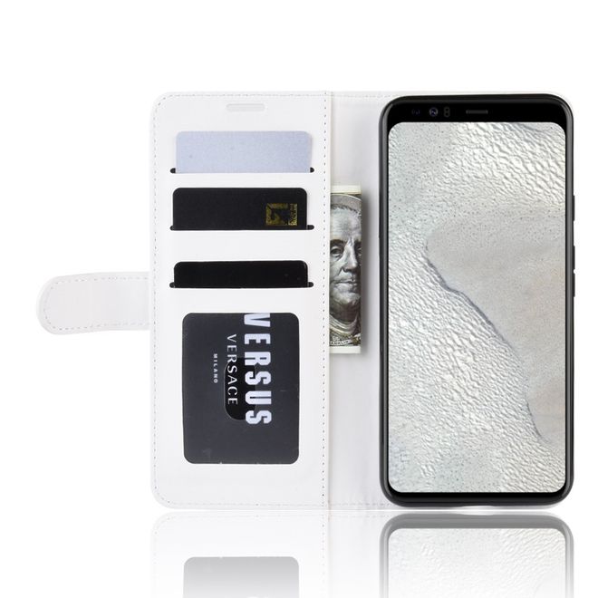 Google Pixel 4 XL Handyhülle - Crazy Horse Leder Bookcover Series - weiss