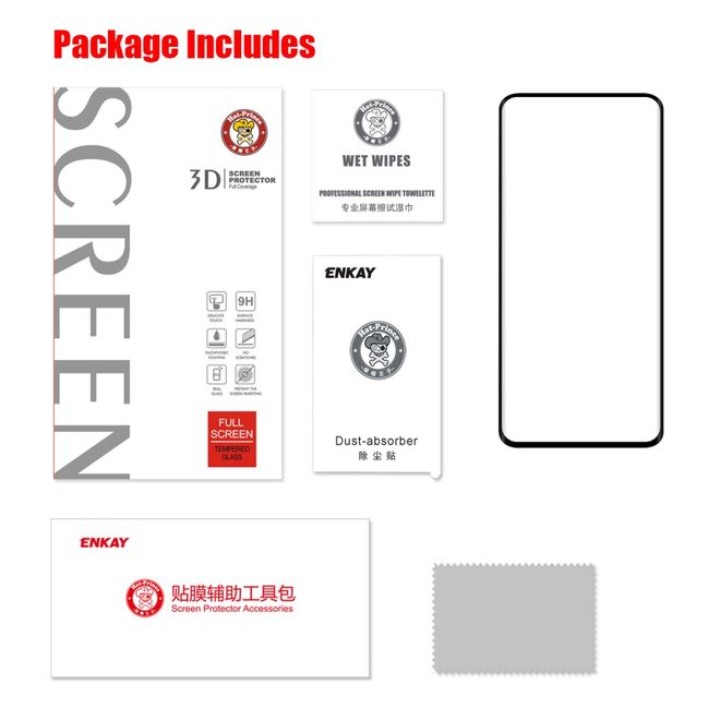 Hat Prince - OnePlus 7 Pro / 7T Pro Schutzglas Displayschutz - Panzer Glas - 9H 3D - schwarz